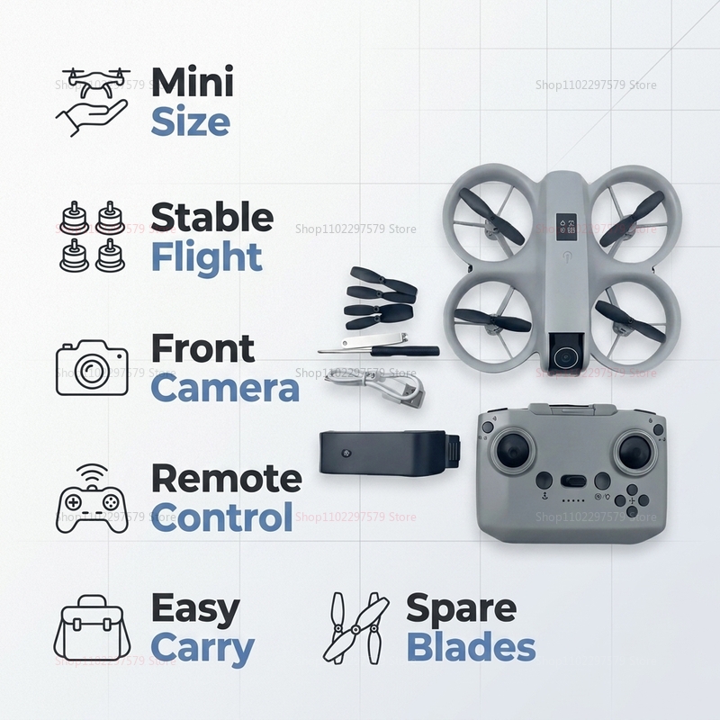 มินิโดรนพร้อมกล้อง 8K HD FPV โ - Drone Kit Tricopter บทวิจารณ์และราคา
